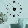 DIY Wall Clock Modern Creative 3D Mirror Wall Clock Large Mute Wall Stickers for Living Room Bedroom Home Decorations. 