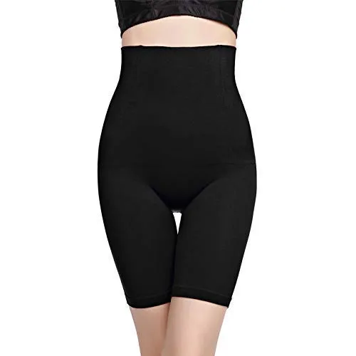 Telebrands As seen on TV 4-in-1 Shaper - Tummy, Back, Thighs, Hips - Black/Efffective Seamless Tummy Tucker Shapewear Body Shaper Best While/for Gym Yoga Exercise Dance Walk aerobics Jogging