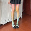 【Wireless】 Tights Women Stockings Pantyhose Rainbow Socks Thin Personalized Stripes Colorful Spring Autumn Gradient Pantyhose Party Socks. 