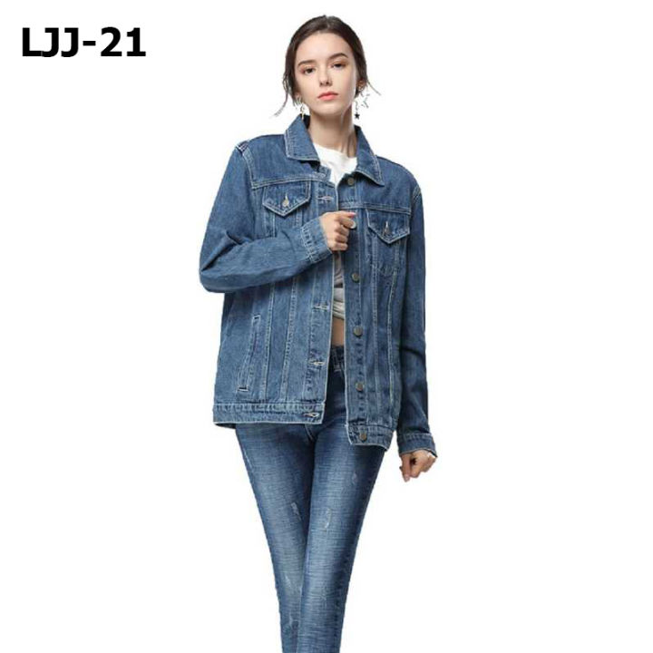 Ladies Fashionable Winter Denim Jeans Jacket .