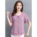 Standard peach Color Short Tops For Women. 