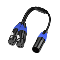 1PC 1 Male to 2 Female XLR Cable Y Splitter Microphone Cable Y-Splitter Balanced.