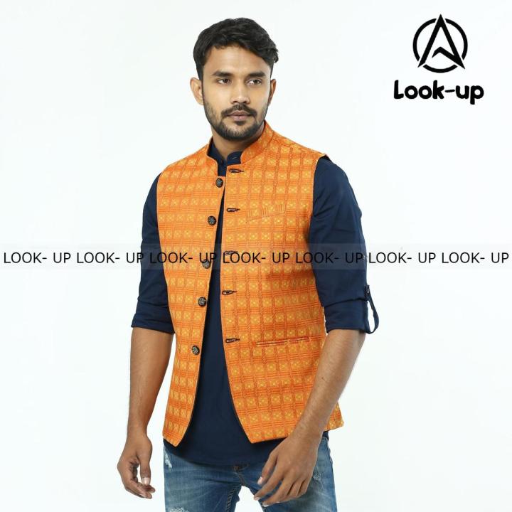 Stylist  Printed Waistcoat , Coat, Modi Coat, Sleeveless Coat, Party Dress, Nehru Jacket, Vest For Men