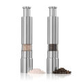 Stainless Steel Small Pepper Crusher (Small Handy Crushers)- Height-13.5c/Width-5.4cm/Depth-2.7cm - Silver. 