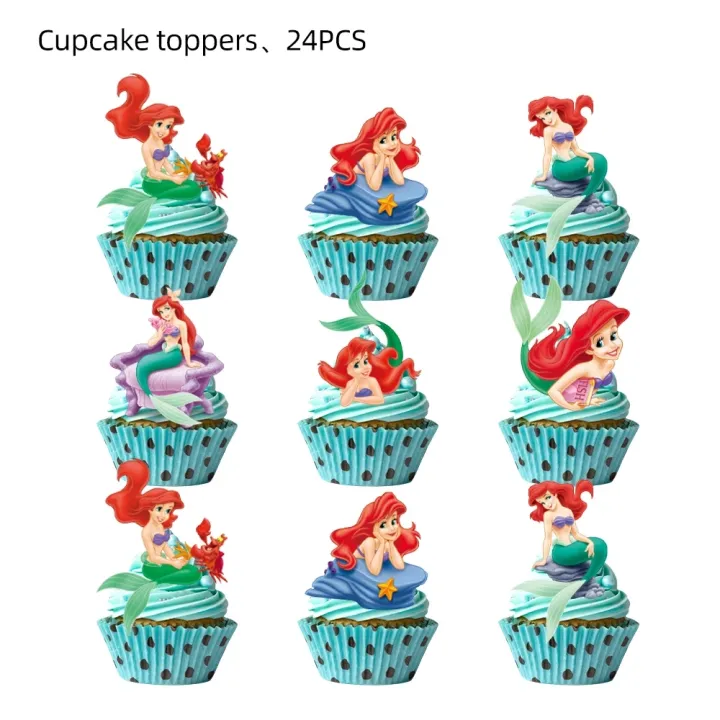 The%20Little%20Mermaid%20Princess%20Ariel%20Tableware%20Set%20Girl%20Birthday%20Decorations%20Balloon%20Paper%20Plate%20Cup%20Tablecloth%20Party%20Supplies%20-%20Image%207