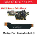 USB Board Charger Charging Dock Port Connector Flex Cable For Xiaomi POCO X3 NFC Pro Mainboard Main Board Flex. 