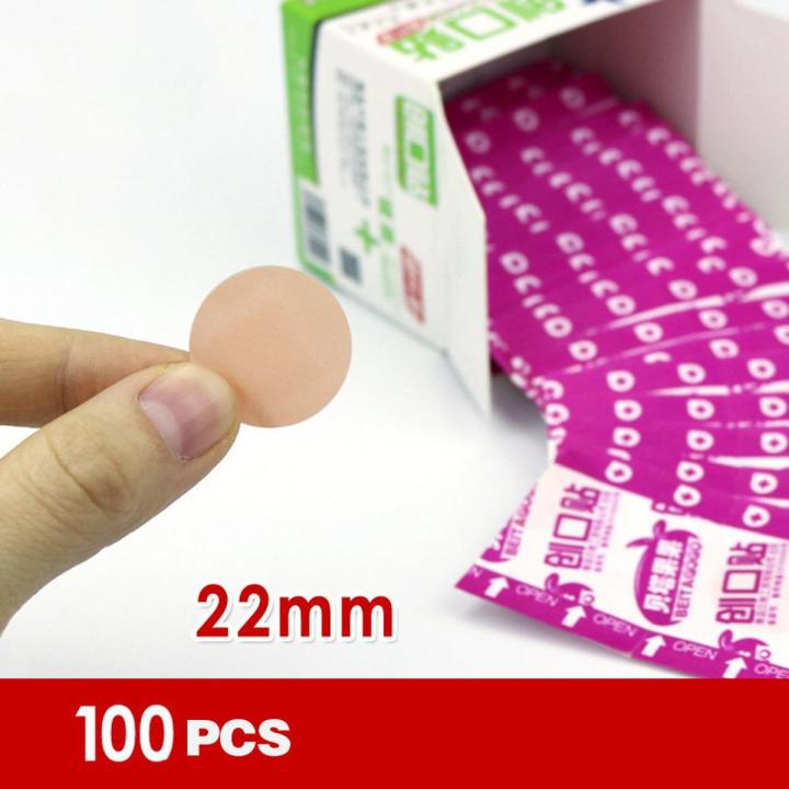 Hot Selling 100 Pack Spot Adhesive Bandages Round Sheer Sterile Non-Stick Pad for Minor Wound Care