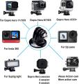 Tripod Mount Adapter Compatible with GoPro Hero 8, 7, 6, 5, 4, Session, 3+, 3, 2, 1, Hero (2018), Fusion, DJI Osmo, Sjcam, Xiaoyi Action Cameras - Pack of 1 (Black). 