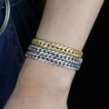 Gold Silver Color Iced Out Crystal 6.5mm Miami Cuban Chain Bracelet AAA CZ Cuban Bracelet Rock Women Men Hiphop jewelry. 