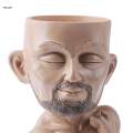 Pot Head Planter with Drainage Hole Craft Desktop Human Funny Face Flower Pot for Drawing Room Bedroom Indoor Cabinet Bookshelf. 