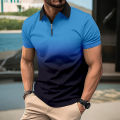 Summer New Men's Casual Short-Sleeved Polo Shirt Office Fashion Rowan Collar T-Shirt Men's Breathable Polo-Shirt Men's Clothing. 