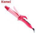 Kemei Km-1298 200 °C Household Ceramic Thermostat Roll Bar Large Hair Curling Straight Dual-Use Hot Hair Plywood Hair Straightener  (Red). 