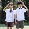 Shenzhen primary and secondary school students dress shirt set school uniform class uniform customization. 
