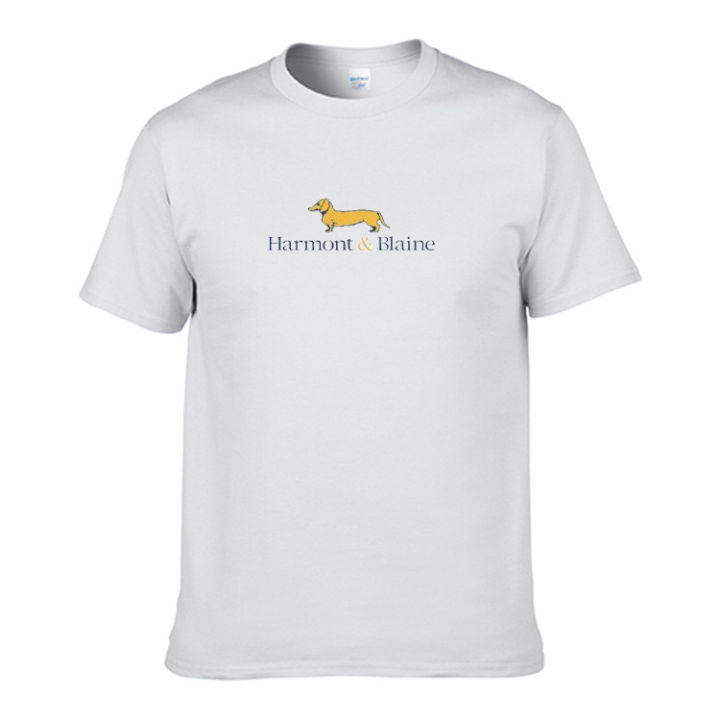 Men and Women Pure Cotton T Shirts Harmont Blaine Logo Short-Sleeve Top Summer Unisex Fashion Casual Crewneck Tees