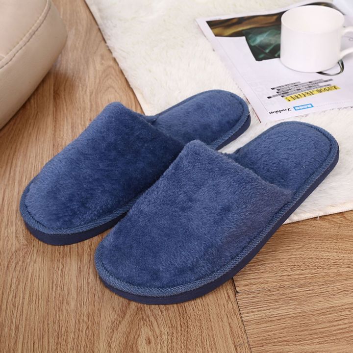 Affordable Indoor Women Slippers House Plush Soft Cotton Slippers Non-Slip Solid Comfy Floor Shoes Home Slippers Bedroom Slides