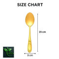 Luxury Gold Color 6 Piece Tablespoon Stainless Steel Spoon Set - Elegant And Durable Cutlery Set.