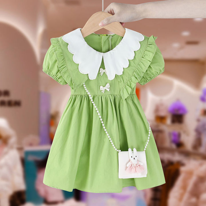 Girls%20Dress%20Summer%202024%20New%20Children's%20Clothes%20Little%20Girl%20Little%20Fresh%20Princess%20Dress%20Foreign%20Style%20Thin%20Skirt%20Tide%20-%20Image%202