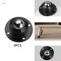 Caster Wheels Self sticky Mini Swivel Wheels for Container Small Furniture Trash Can , Black. 