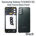 For Samsung Galaxy F23/M23 5G Side Frame + Back Panel Housing + Camera Glass Back shell Replacement Spare Parts. 