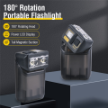 2PCS Rotatable LED Flashlight 380LM Portable Keychain Torch Type-C. 