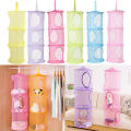 Storage Organizer 3 Compartments Net Hanging Mesh Stuffed Storage Hammock Net, Foldable.