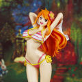 One Piece Figure Swimsuit Nami Standing Ornament Swimsuit Bikini Bishoujo Figure Anime Peripherals. 