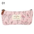Fashion Pen Bags School Supplies Canvas Pastoral Floral Pencil Case Lovely Stationery Bag. 