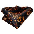 Hi-tie Design Black Solid Dot Silk Wedding Tie For Men Hanky Cufflink Gift Men Necktie Gravata Set Fashion Business Dropshipping. 