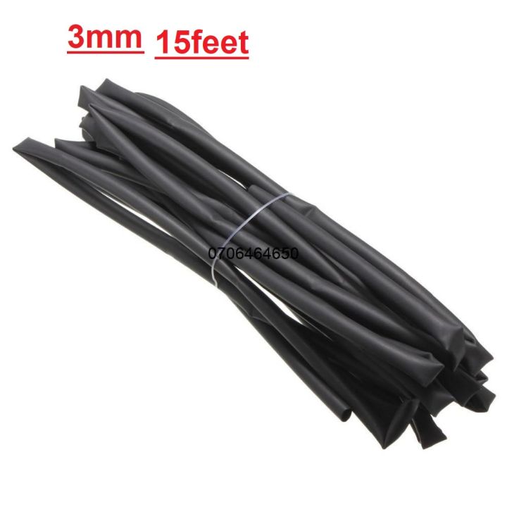 Heat Shrink Tube 3mm Black 5 Gauge
