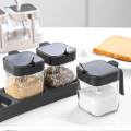 Kitchen Condiment Storage Set Condiment Jars Container and Spice Bottles for Pepper Coffee Bar. 