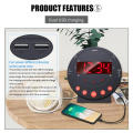 Super Loud Alarm Clock High Volume Digital Large Display Bed Shaker Bedroom Clock USB Charging LED Display for Heavy Sleepers Home Use Wake-up Aid Management Auditory Impaired.