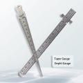 Economic 1.3mm thickness hole gap measuring tool Taper Gauge + Depth Gauge welding gage. 