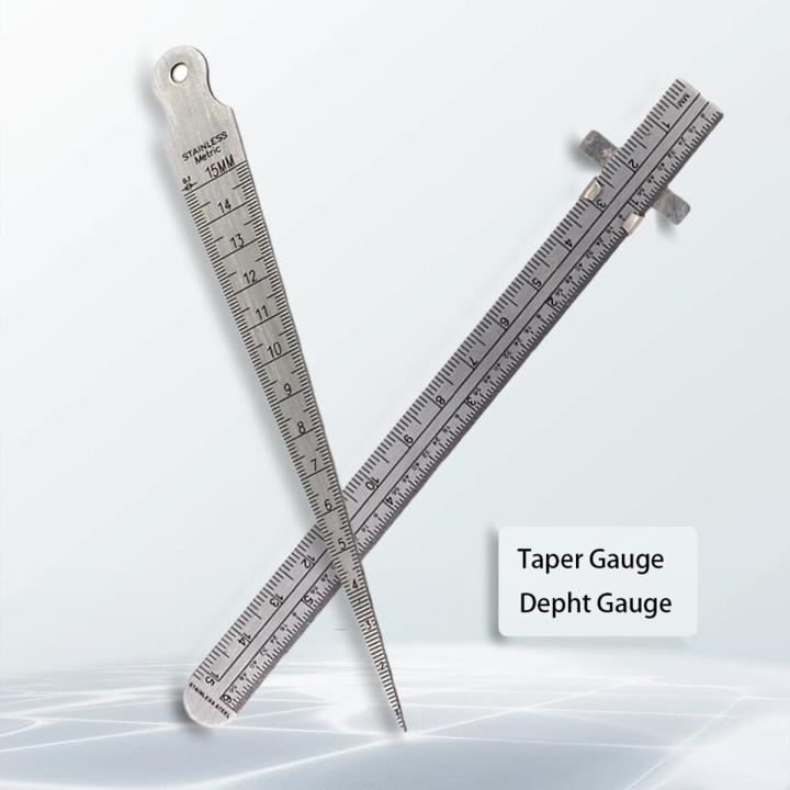 Economic 1.3mm thickness hole gap measuring tool Taper Gauge + Depth Gauge welding gage