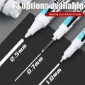 0.7/1.0/2.5MM White Permanent Marker Pen Waterproof Painting Marker For Wood Rock Plastic Leather Glass Stone Metal Art Supplies Luhuai CVC. 