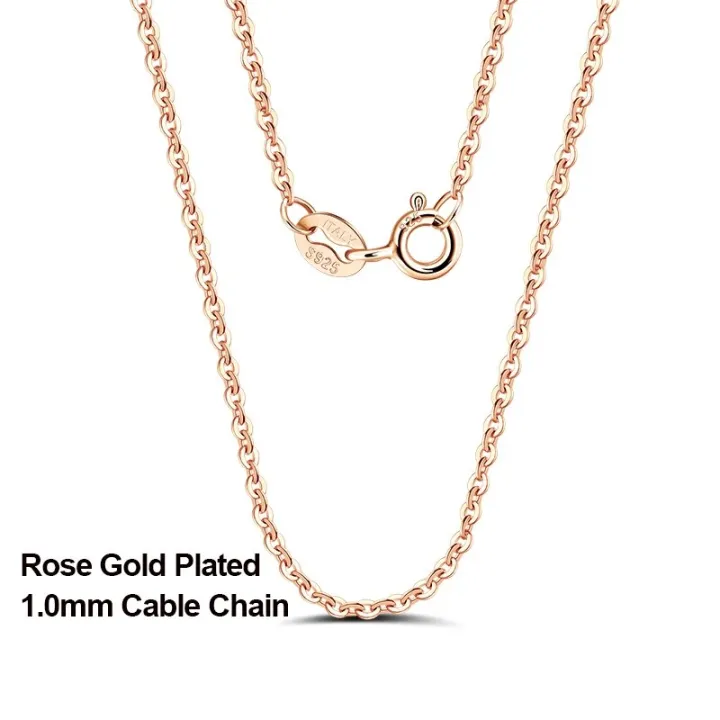 Rinntin%20925%20Sterling%20Silver%20Cable%20Link%20Chain%20Necklace%20for%20Women%2045cm/50cm/55cm%20Simple%20Women's%20Neck%20Chain%20Silver%20Jewelry%20SC06%20-%20Image%207