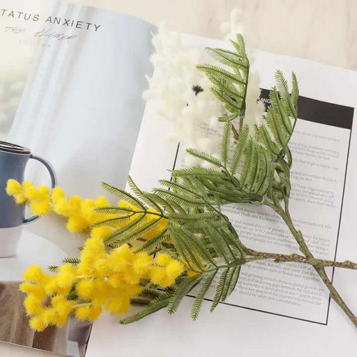 38cm%20Acacia%20Artificial%20Flowers%20Yellow%20Mimosa%20Spray%20Cherry%20Fruit%20Branch%20Wedding%20Home%20Table%20Decoration%20Flower%20-%20Image%206