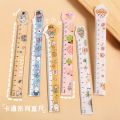 3pc set cute plastic scale 15cm ruler student stationery cartoon comic ruler scale tool stationery cute pen school supplies. 