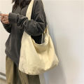 Idle Style Washed Canvas Bag Women's Large-Capacity Crossbody Bag Artistic Youth Shoulder Bag Japanese and Korean Simple Tote Bag. 