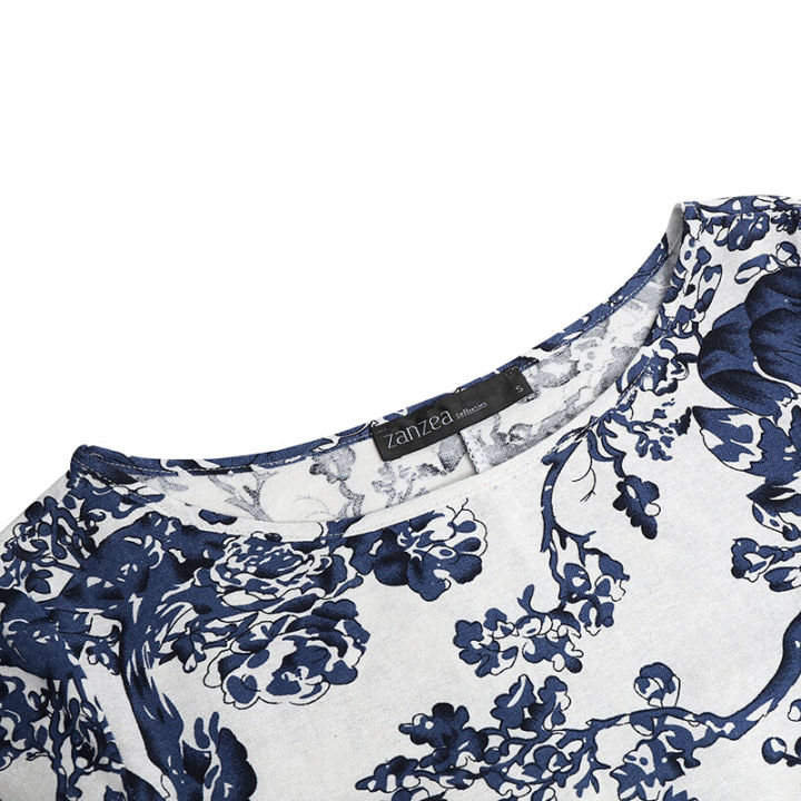 ZANZEA%20Women%20Vinatge%20Floral%20Printed%20Long%20Maxi%20Dress%20Loose%20Baggy%20Cotton%20Kaftans%20-%20Image%207