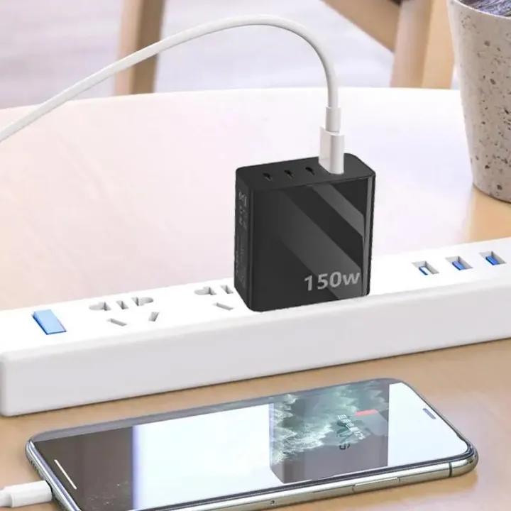 150W%20USB%20C%20Charger%204-Port%20Powerful%20150W%20GaN%20Charger%20Block%20QC5.0%20USB%20C%20Charging%20Hub%20For%20High-speed%20Charging%20Safety%20Fast%20Charger%20-%20Image%202