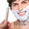 Men's Shaver Razor Handle Shaving Handle Double Edge Shaving Stainless Steel Safety Beard Razor Replacement Shaving Accessories. 