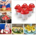 Non Stick Silicone Egg Cooker Hard Boiled Without The Shell 6pcs Make Delicious Egg Dishes. 