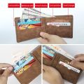 New Fashion Retro Men PU Leather Wallets Small Money Purses Design Dollar Price Top Men Thin Wallet With Coin Bag. 