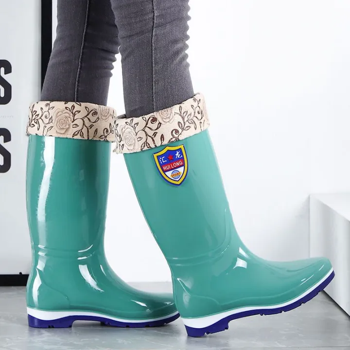 Women's%20Rain%20Shoes%20Knee-High%20Rain%20Boots%20Winter%20Fleece-Lined%20Thermal%20Middle%20Tube%20Anti-Slip%20Rain%20Boots%20Rain%20Shoes%20Rubber%20Shoes%20Low-Cut%20Rain%20Boots%20for%20Spring%20and%20Autumn%20-%20Image%202