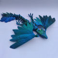 3D Printed Dragon With Wings Animals Toy Crystal Dragon Fidget Toys Full Articulated Dragon Crystal Dragon Adults Fidget Toys For Autism ADHD Home Office Decor Fayshow. 