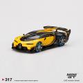MINI GT 1:64 Bugatti Gran Turismo Alloy Model Car Die-cast Vehicle Display - Yellow LHD. 