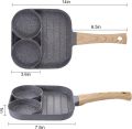 Multi-Purpose Pancake Pan, 3 Holes Frying Pan, Non-Stick Fried Egg Pan, Eye Pan, Fried Egg Pan, You Can Not Only Fry Eggs, But Also Grilled Sausage Steak Roasting Poa-Free.