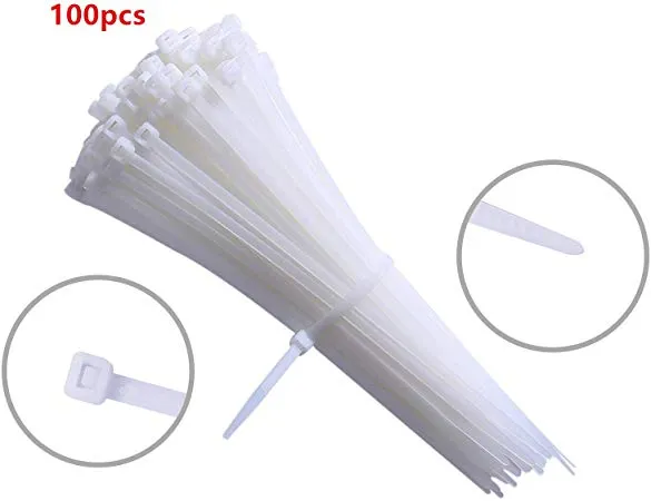 12%20Inch%20(Pack%20Of%20100)%20White%20Nylon%20Zip%20Wire%20Wrap%20Heavy%20Duty%20Self%20Locking%20Plastic%20Cable%20Ties%20-%20Multi%20Plug%20-%20Image%202