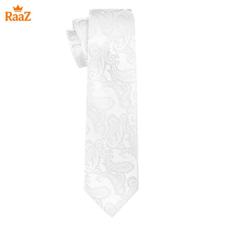 White%20Premium%20Quality%20Elegant%20Bloom%20Floral%20Impression%20Weave%20Tie%20For%20Men%20-%20Image%204