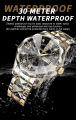 2023 New BINBOND Men's Watch Luxury Brand Business Gold Watch Waterproof Dual Calendar Luminous Stainless Steel Men's Quartz Wrist Watch.